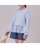 【アンフィーロ/UNFILO / KIDS】の【UNFILO KIDS】BEAUTY FORM JERSEY ペプラムスウェット 人気、トレンドファッション・服の通販 founy(ファニー) ファッション Fashion キッズファッション KIDS トップス・カットソー Tops/Tees/Kids 洗える Washable 軽量 Lightweight スウェット Sweat チュール Tulle ドッキング Docking A/W・秋冬 Aw・Autumn/Winter・Fw・Fall-Winter NEW・新作・新着・新入荷 New Arrivals thumbnail サックス|ID: prp329100004170174 ipo3291000000028853009