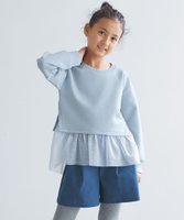【アンフィーロ/UNFILO / KIDS】の【110-150cm】BEAUTY FORM JERSEY ペプラムスウェット 人気、トレンドファッション・服の通販 founy(ファニー) ファッション Fashion キッズファッション KIDS トップス・カットソー Tops/Tees/Kids 洗える Washable 軽量 Lightweight スウェット Sweat チュール Tulle ドッキング Docking A/W・秋冬 Aw・Autumn/Winter・Fw・Fall-Winter |ID:prp329100004170174