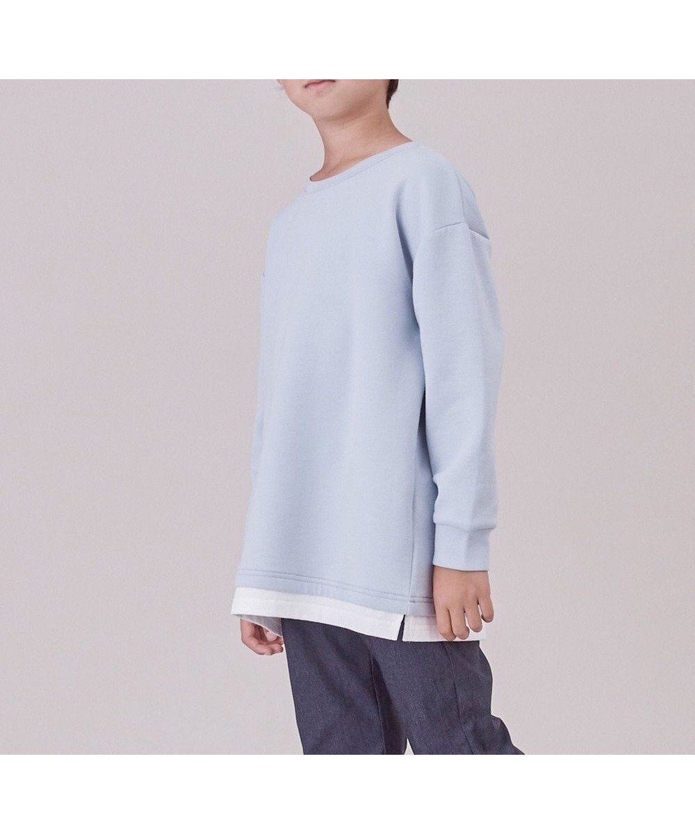 【アンフィーロ/UNFILO / KIDS】の【UNFILO KIDS】BEAUTY FORM JERSEY スウェット(UNISEX) インテリア・キッズ・メンズ・レディースファッション・服の通販 founy(ファニー) 　ファッション　Fashion　キッズファッション　KIDS　トップス・カットソー　Tops/Tees/Kids　洗える　Washable　軽量　Lightweight　スウェット　Sweat　トレンド　Trend　フォルム　Form　ユニセックス　Unisex　A/W・秋冬　Aw・Autumn/Winter・Fw・Fall-Winter　NEW・新作・新着・新入荷　New Arrivals　サックス|ID: prp329100004170175 ipo3291000000028853013