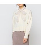 【組曲/KUMIKYOKU】の【8色展開・手洗い可】ウールカシミヤミックス Vネックニット アイボリー系|ID:prp329100004170420