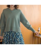 【組曲/KUMIKYOKU】の【8色展開・手洗い可】ウールカシミヤミックス Vネックニット 【WEB限定】クリームカーキ系9|ID:prp329100004170420