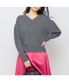 【組曲/KUMIKYOKU】の【8色展開・手洗い可】ウールカシミヤミックス Vネックニット チャコールグレー系|ID: prp329100004170420 ipo3291000000031965569