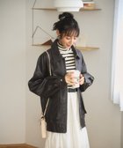 【ウィゴー/WEGO】のヴィンテージライクFレザーブルゾン ダークブラウン|ID:prp329100004171627