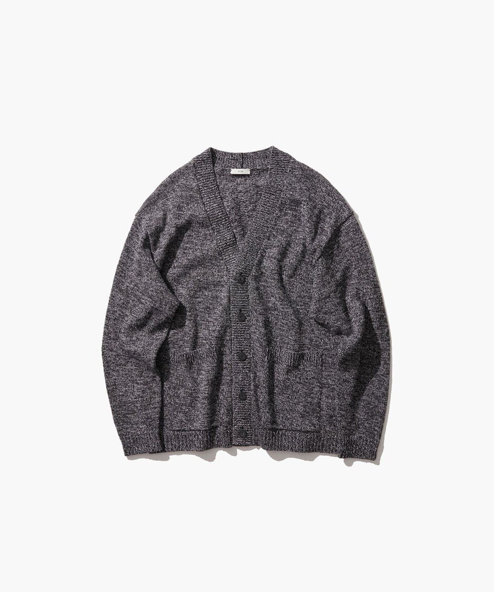 【エイトン/ATON】のBABY WOOL MOULINE オーバーサイズカーディガン - UNISEX インテリア・キッズ・メンズ・レディースファッション・服の通販 founy(ファニー) 　ファッション　Fashion　レディースファッション　WOMEN　トップス・カットソー　Tops/Tshirt　カーディガン　Cardigans　NEW・新作・新着・新入荷　New Arrivals　A/W・秋冬　Aw・Autumn/Winter・Fw・Fall-Winter　ユニセックス　Unisex　イタリア　Italy　カーディガン　Cardigan　パッチ　Patch　ポケット　Pocket　BLACK|ID: prp329100004172691 ipo3291000000028890053