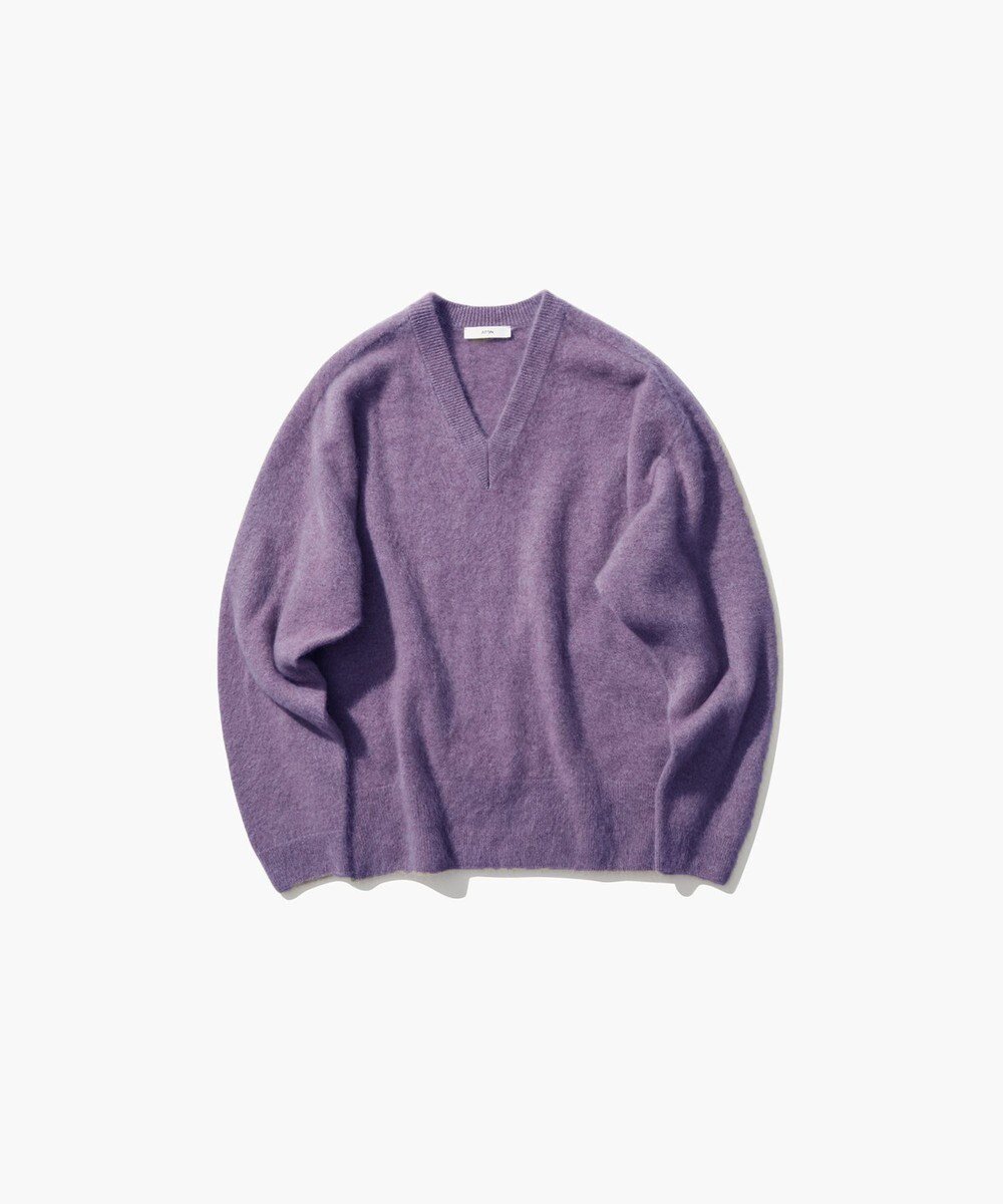 【エイトン/ATON】のROYAL CASHMERE FUR Vネックセーター インテリア・キッズ・メンズ・レディースファッション・服の通販 founy(ファニー) 　ファッション　Fashion　レディースファッション　WOMEN　トップス・カットソー　Tops/Tshirt　ニット　Knit Tops　Vネック　V-Neck　カシミヤ　Cashmere　今季　This Season　セーター　Sweater　ブラウジング　Browsing　ホールガーメント　Whole Garment　ミックス　Mix　レギュラー　Regular　A/W・秋冬　Aw・Autumn/Winter・Fw・Fall-Winter　NEW・新作・新着・新入荷　New Arrivals　LAVENDER|ID: prp329100004172694 ipo3291000000028890066