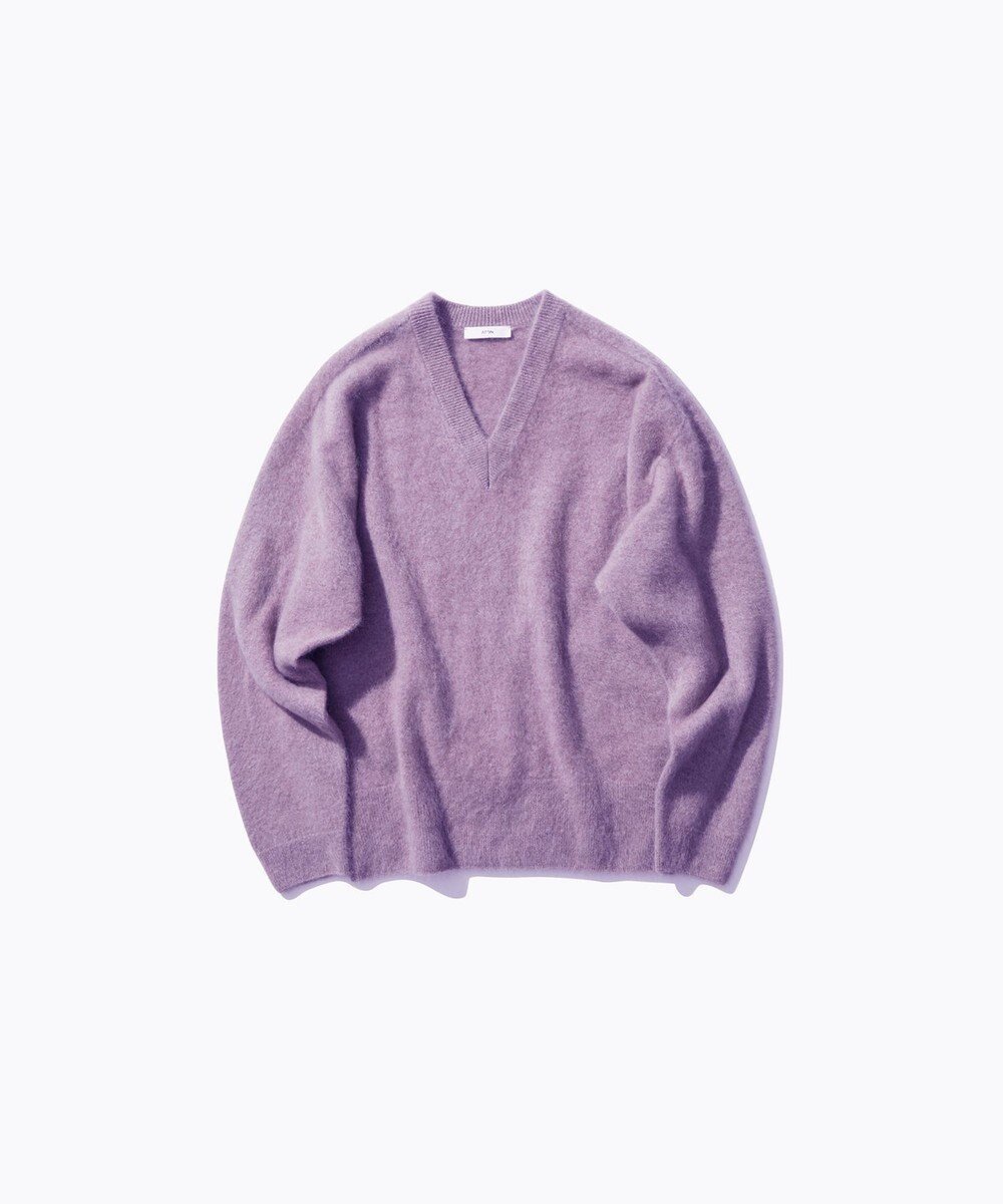 【エイトン/ATON】のROYAL CASHMERE FUR Vネックセーター インテリア・キッズ・メンズ・レディースファッション・服の通販 founy(ファニー) 　ファッション　Fashion　レディースファッション　WOMEN　トップス・カットソー　Tops/Tshirt　ニット　Knit Tops　Vネック　V-Neck　カシミヤ　Cashmere　今季　This Season　セーター　Sweater　ブラウジング　Browsing　ホールガーメント　Whole Garment　ミックス　Mix　レギュラー　Regular　A/W・秋冬　Aw・Autumn/Winter・Fw・Fall-Winter　再入荷　Restock/Back In Stock/Re Arrival　LAVENDER|ID: prp329100004172694 ipo3291000000029198391