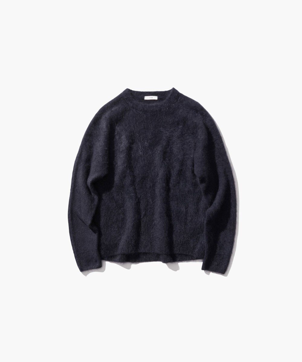 【エイトン/ATON】のROYAL CASHMERE FUR クルーネックセーター インテリア・キッズ・メンズ・レディースファッション・服の通販 founy(ファニー) 　ファッション　Fashion　レディースファッション　WOMEN　トップス・カットソー　Tops/Tshirt　ニット　Knit Tops　カシミヤ　Cashmere　カーディガン　Cardigan　今季　This Season　セーター　Sweater　ホールガーメント　Whole Garment　マニッシュ　Mannish　ミックス　Mix　レギュラー　Regular　A/W・秋冬　Aw・Autumn/Winter・Fw・Fall-Winter　NEW・新作・新着・新入荷　New Arrivals　NAVY|ID: prp329100004172695 ipo3291000000028890069