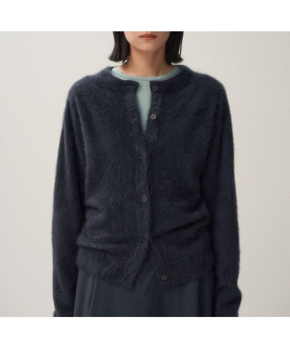 【エイトン/ATON】のROYAL CASHMERE FUR クルーネックカーディガン インテリア・キッズ・メンズ・レディースファッション・服の通販 founy(ファニー) 　ファッション　Fashion　レディースファッション　WOMEN　トップス・カットソー　Tops/Tshirt　カーディガン　Cardigans　カシミヤ　Cashmere　カーディガン　Cardigan　コンパクト　Compact　今季　This Season　セーター　Sweater　バランス　Balance　ホールガーメント　Whole Garment　ミックス　Mix　A/W・秋冬　Aw・Autumn/Winter・Fw・Fall-Winter　NEW・新作・新着・新入荷　New Arrivals　NAVY|ID: prp329100004172696 ipo3291000000028890074