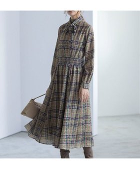 【組曲/KUMIKYOKU】のギミックチェックツイード ワンピース 人気、トレンドファッション・服の通販 founy(ファニー) ファッション Fashion レディースファッション WOMEN ワンピース Dress クラシカル Classical ジャカード Jacquard チェック Check バランス Balance フィット Fit フレア Flare プリント Print 冬 Winter A/W・秋冬 Aw・Autumn/Winter・Fw・Fall-Winter おすすめ Recommend |ID:prp329100004180574