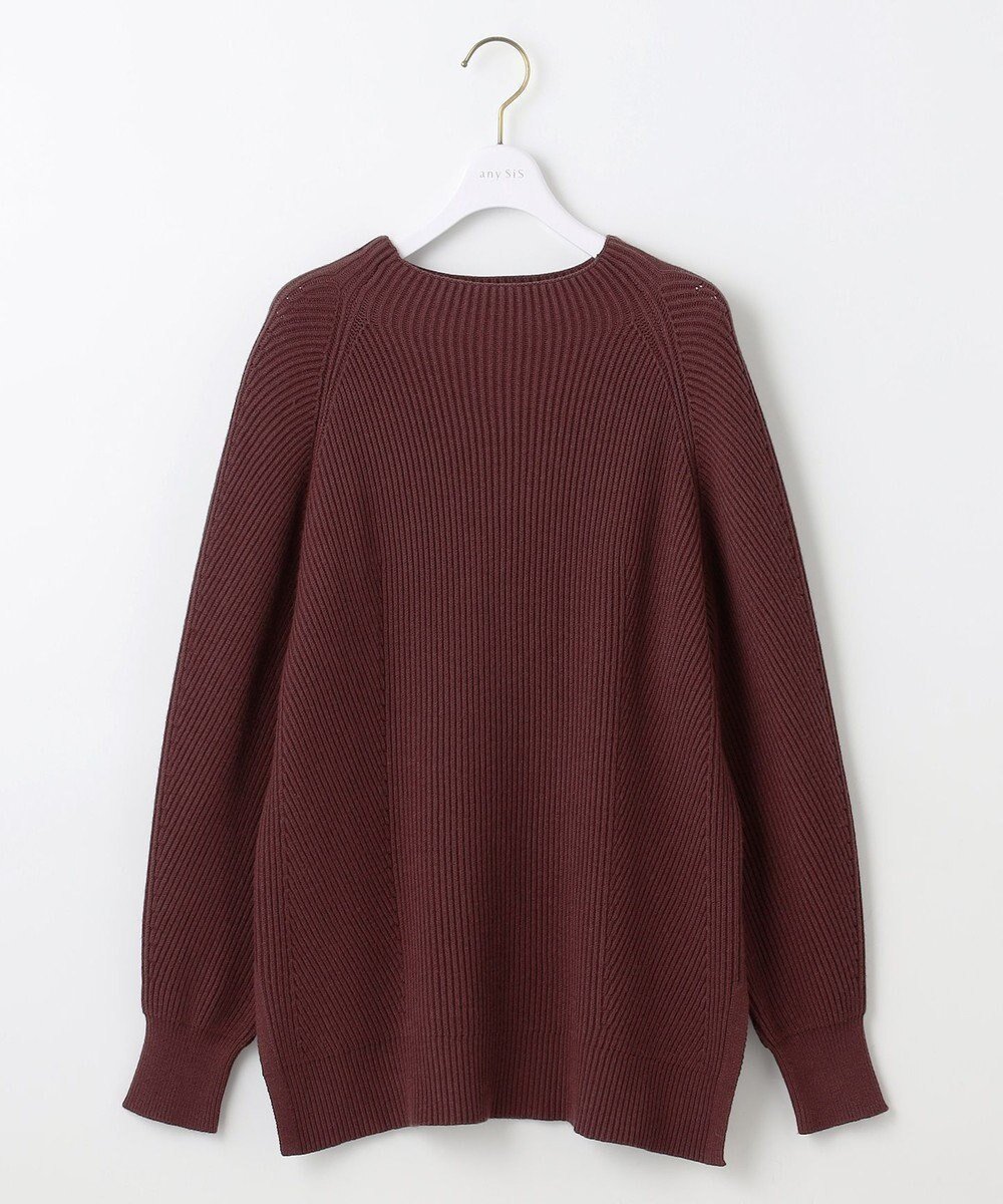 【エニィ スィス/any SiS】の【洗える・セットアップ可】アンチピリング変形畔 ボトルネック ニット インテリア・キッズ・メンズ・レディースファッション・服の通販 founy(ファニー) 　ファッション　Fashion　レディースファッション　Fashion for Women　トップス・カットソー　Cut & Sew Tops　ニット　Knit Tops & Sweaters　セットアップ　Matching Sets　レディーストップス・ブラウス　Tops & Blouses / Assorted Women's Tops　洗える　Machine Washable　畦　Ribbed Knit　切替　Switching, Contrast Panel　シンプル　Simple, Minimal　セットアップ　Set-Up, Coordinated Outfit　セーター　Sweater, Knitwear　ボトルネック　Bottle Neck, Mock Neck　ミドル　Middle Length, Mid Height　A/W・秋冬　Autumn/Winter　おすすめ　Recommended / Our Picks　エレガント 上品　Elegant　ブラウン|ID: prp329100004183042 ipo3291000000034297325