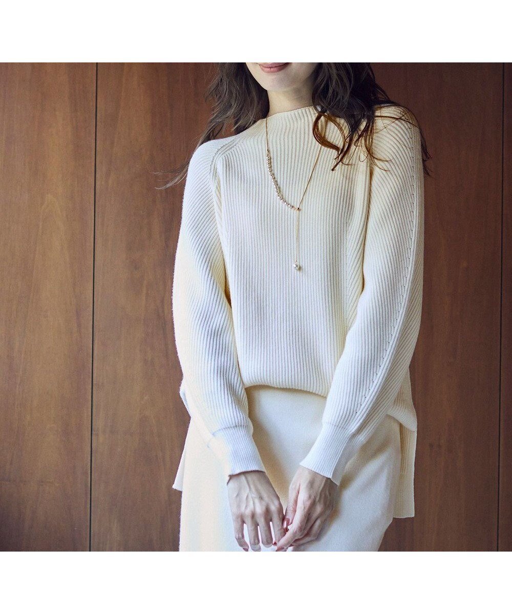 【エニィ スィス/any SiS】の【洗える・セットアップ可】アンチピリング変形畔 ボトルネック ニット インテリア・キッズ・メンズ・レディースファッション・服の通販 founy(ファニー) 　ファッション　Fashion　レディースファッション　Fashion for Women　トップス・カットソー　Cut & Sew Tops　ニット　Knit Tops & Sweaters　セットアップ　Matching Sets　レディーストップス・ブラウス　Tops & Blouses / Assorted Women's Tops　洗える　Machine Washable　畦　Ribbed Knit　切替　Switching, Contrast Panel　シンプル　Simple, Minimal　セットアップ　Set-Up, Coordinated Outfit　セーター　Sweater, Knitwear　ボトルネック　Bottle Neck, Mock Neck　ミドル　Middle Length, Mid Height　A/W・秋冬　Autumn/Winter　おすすめ　Recommended / Our Picks　エレガント 上品　Elegant　アイボリー|ID: prp329100004183042 ipo3291000000035631803