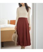 【エニィ スィス/any SiS】の【洗える】オーロラサテンコンビ ワンピース 人気、トレンドファッション・服の通販 founy(ファニー) ファッション Fashion レディースファッション Fashion for Women ワンピース Dresses コンビ Combo, Combination Style サテン Satin, Glossy Fabric シンプル Simple, Minimal ストレッチ Stretch, Stretchy Fabric スリット Slit, Slit Detail タイツ Tights, Legwear トレンド Trend, Trending Now ドッキング Docking, Mixed Material フィット Fit, Slim Fit フレア Flare, Flared ボトルネック Bottle Neck, Mock Neck リブニット Rib Knit, Ribbed Knit エレガント 上品 Elegant 洗える Machine Washable A/W・秋冬 Autumn/Winter thumbnail テラコッタ×アイボリー|ID: prp329100004183054 ipo3291000000034297372