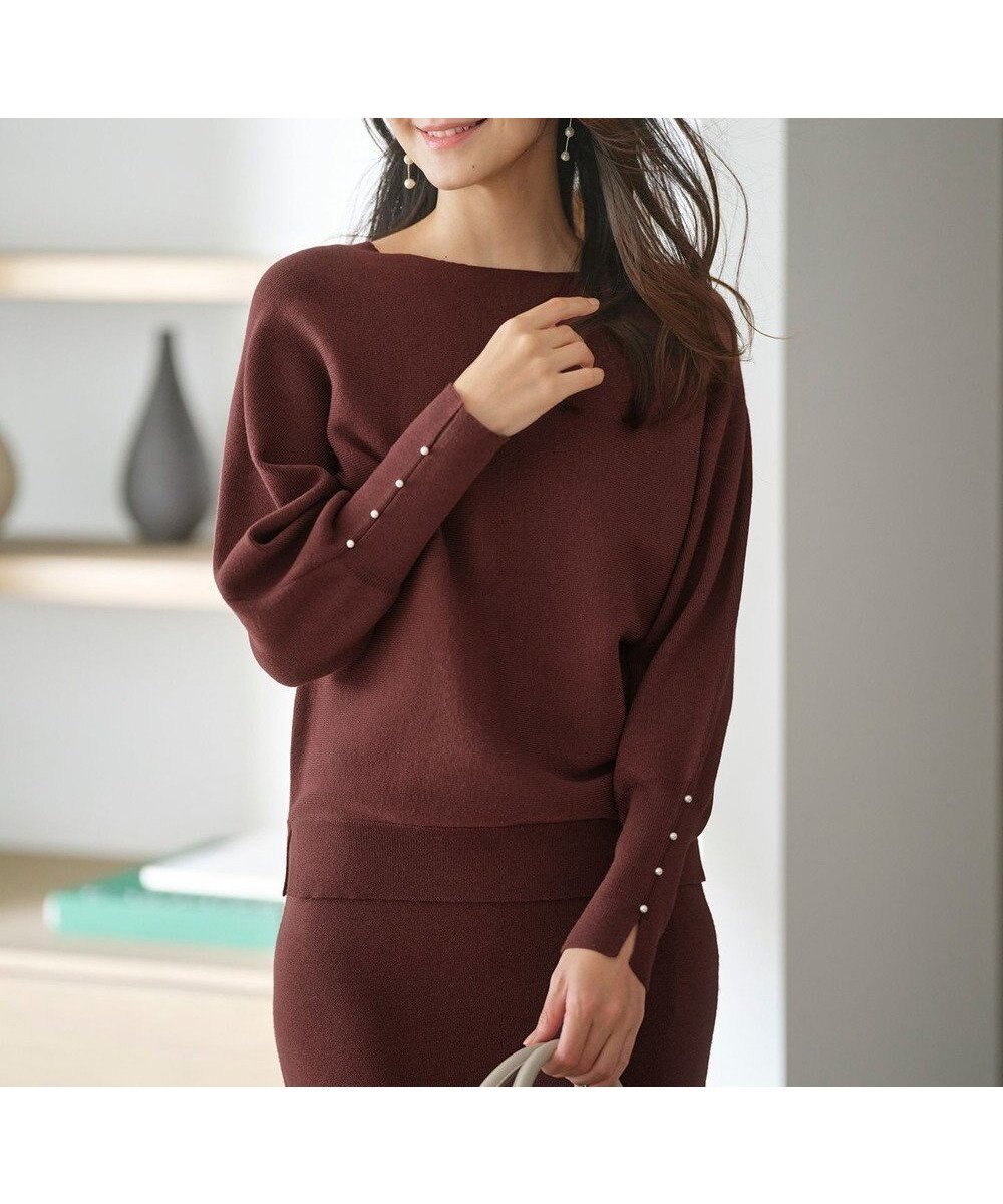 【エニィ スィス/any SiS】の【洗える・セットアップ可】アンチピリングドルマン畔 ニット インテリア・キッズ・メンズ・レディースファッション・服の通販 founy(ファニー) ファッション Fashion レディースファッション Fashion for Women トップス・カットソー Cut & Sew Tops ニット Knit Tops & Sweaters セットアップ Matching Sets レディーストップス・ブラウス Tops & Blouses / Assorted Women's Tops 洗える Machine Washable セットアップ Set-Up, Coordinated Outfit セーター Sweater, Knitwear パール Pearl, Pearl Accent ボトルネック Bottle Neck, Mock Neck A/W・秋冬 Autumn/Winter おすすめ Recommended / Our Picks エレガント 上品 Elegant ブラウン|ID: prp329100004183069 ipo3291000000034297351