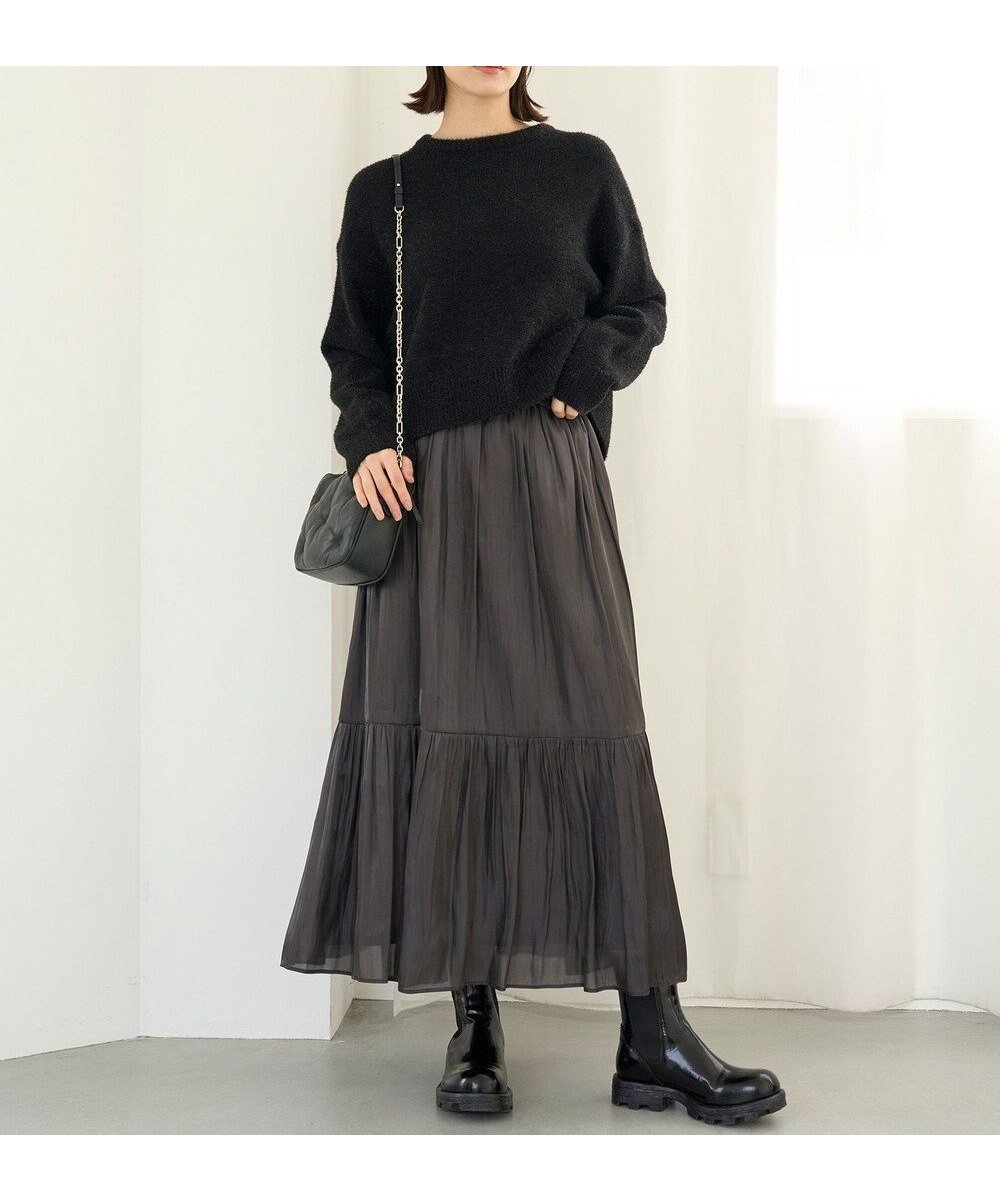 【アンフィーロ 自由区/UNFILO】のシャイニースカート インテリア・キッズ・メンズ・レディースファッション・服の通販 founy(ファニー) ファッション Fashion レディースファッション Fashion for Women スカート Skirts ギャザー Gathered, Ruffled サテン Satin, Glossy Fabric シアー Sheer, See-Through トレンド Trend, Trending Now フレア Flare, Flared エレガント 上品 Elegant 冬 Winter / This Winter A/W・秋冬 Autumn/Winter チャコール|ID: prp329100004183244 ipo3291000000035547054