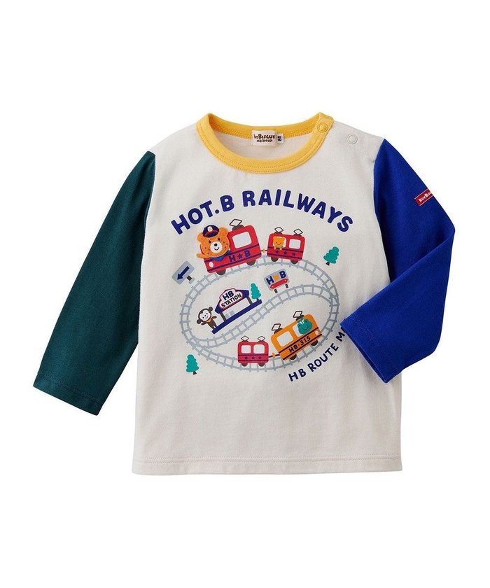 【ミキハウスホットビスケッツ/MIKI HOUSE HOT BISCUITS / KIDS】の【80-120cm】 電車柄 長袖Tシャツ インテリア・キッズ・メンズ・レディースファッション・服の通販 founy(ファニー) https://founy.com/ ファッション Fashion キッズファッション KIDS トップス・カットソー Tops/Tees/Kids A/W・秋冬 Aw・Autumn/Winter・Fw・Fall-Winter S/S・春夏 Ss・Spring/Summer おすすめ Recommend カットソー Cut And Sew プリント Print モチーフ Motif 夏 Summer 長袖 Long Sleeve |ID: prp329100004185596 ipo3291000000028995920