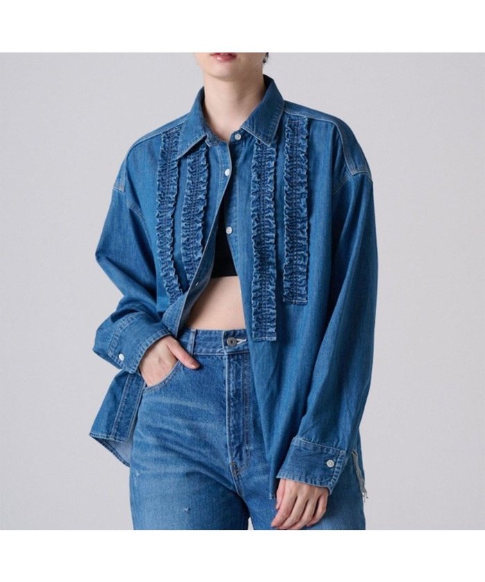 【リポトレンタアンニ/Ripo trenta anni】の【ブランド人気】FRILLS WORK DENIM SH フリルデニムシャツ インテリア・キッズ・メンズ・レディースファッション・服の通販 founy(ファニー) https://founy.com/ ファッション Fashion レディースファッション WOMEN トップス・カットソー Tops/Tshirt シャツ/ブラウス Shirts/Blouses デニム Denim 人気 Popularity フリル Frills フロント Front ラウンド Round A/W・秋冬 Aw・Autumn/Winter・Fw・Fall-Winter NEW・新作・新着・新入荷 New Arrivals |ID: prp329100004185684 ipo3291000000028996303