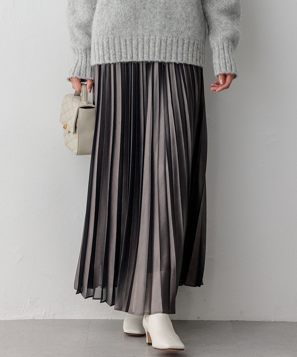 【23区/NIJYUSANKU】のホイルプリントプリーツ スカート インテリア・キッズ・メンズ・レディースファッション・服の通販 founy(ファニー) 　ファッション　Fashion　レディースファッション　Fashion for Women　スカート　Skirts　プリーツスカート / 上品フェミニンスタイル　Pleated Skirts　2024年　2024　2024-2025秋冬・A/W　Autumn/Winter 2024–25 AW24–25　冬　Winter / This Winter　シフォン　Chiffon, Lightweight Fabric　シャイニー　Shiny, Glossy Finish　シルバー　Silver, Metallic Silver　プリント　Print, Printed Pattern　プリーツ　Pleats, Pleated　メタリック　Metallic, Shiny Finish　エレガント 上品　Elegant　A/W・秋冬　Autumn/Winter　ダークブラウン系|ID: prp329100004185808 ipo3291000000033650145