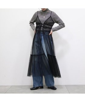 【アメリカンホリック/AMERICAN HOLIC】のティアードチュールワンピース 人気、トレンドファッション・服の通販 founy(ファニー) ファッション Fashion レディースファッション WOMEN ワンピース Dress A/W・秋冬 Aw・Autumn/Winter・Fw・Fall-Winter インナー Inner ダブル Double チュール Tulle ティアード Tiered フロント Front リボン Ribbon |ID:prp329100004185867