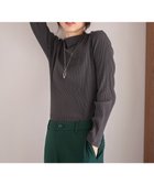 【エニィファム/any FAM】の【洗濯機可】テレコハイネックロングスリーブTシャツ チャコール|ID: prp329100004185872 ipo3291000000033026253