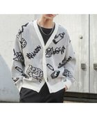 【ウィゴー/WEGO / MEN】のベロアモールグラフィティカーディガン ホワイト|ID: prp329100004190943 ipo3291000000029030260