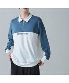 【ウィゴー/WEGO / MEN】のドルマンポンチハーフZIPプルオーバー ブルー|ID: prp329100004190957 ipo3291000000029030311