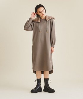 【グレース コンチネンタル/GRACE CONTINENTAL】のエコファー付裏毛ワンピース 人気、トレンドファッション・服の通販 founy(ファニー) ファッション Fashion レディースファッション WOMEN ワンピース Dress A/W・秋冬 Aw・Autumn/Winter・Fw・Fall-Winter S/S・春夏 Ss・Spring/Summer シンプル Simple ジップ Zip ジャケット Jacket ミリタリー Military リラックス Relax 再入荷 Restock/Back In Stock/Re Arrival 夏 Summer |ID:prp329100004191057