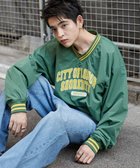 【ウィゴー/WEGO / MEN】のナイロンカレッジプルオーバー ダークグリーン|ID: prp329100004192777 ipo3291000000029579593