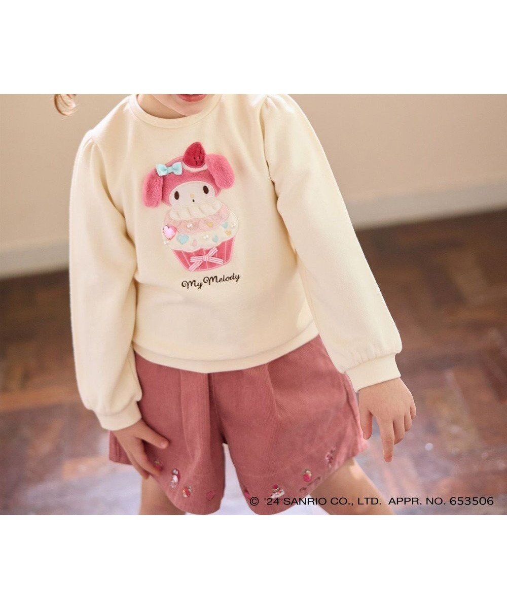 【エニファム/any FAM / KIDS】の【any FAM×サンリオキャラクターズ】カップケーキトレーナー インテリア・キッズ・メンズ・レディースファッション・服の通販 founy(ファニー) 　ファッション　Fashion　キッズファッション　KIDS Children’s Clothing　トップス・カットソー　Tops/Tees/Kids　キャラクター　Character　キュロット　Culottes　コーデュロイ　Corduroy　スウェット　Sweat　スパンコール　Sequins　トレーナー　Trainer　長袖　Long Sleeve　パール　Pearl　フェイクファー　Faux Fur　リボン　Ribbon　冬　Winter　A/W・秋冬　Aw・Autumn/Winter・Fw・Fall-Winter　エクリュ×マイメロディ|ID: prp329100004195805 ipo3291000000032273291