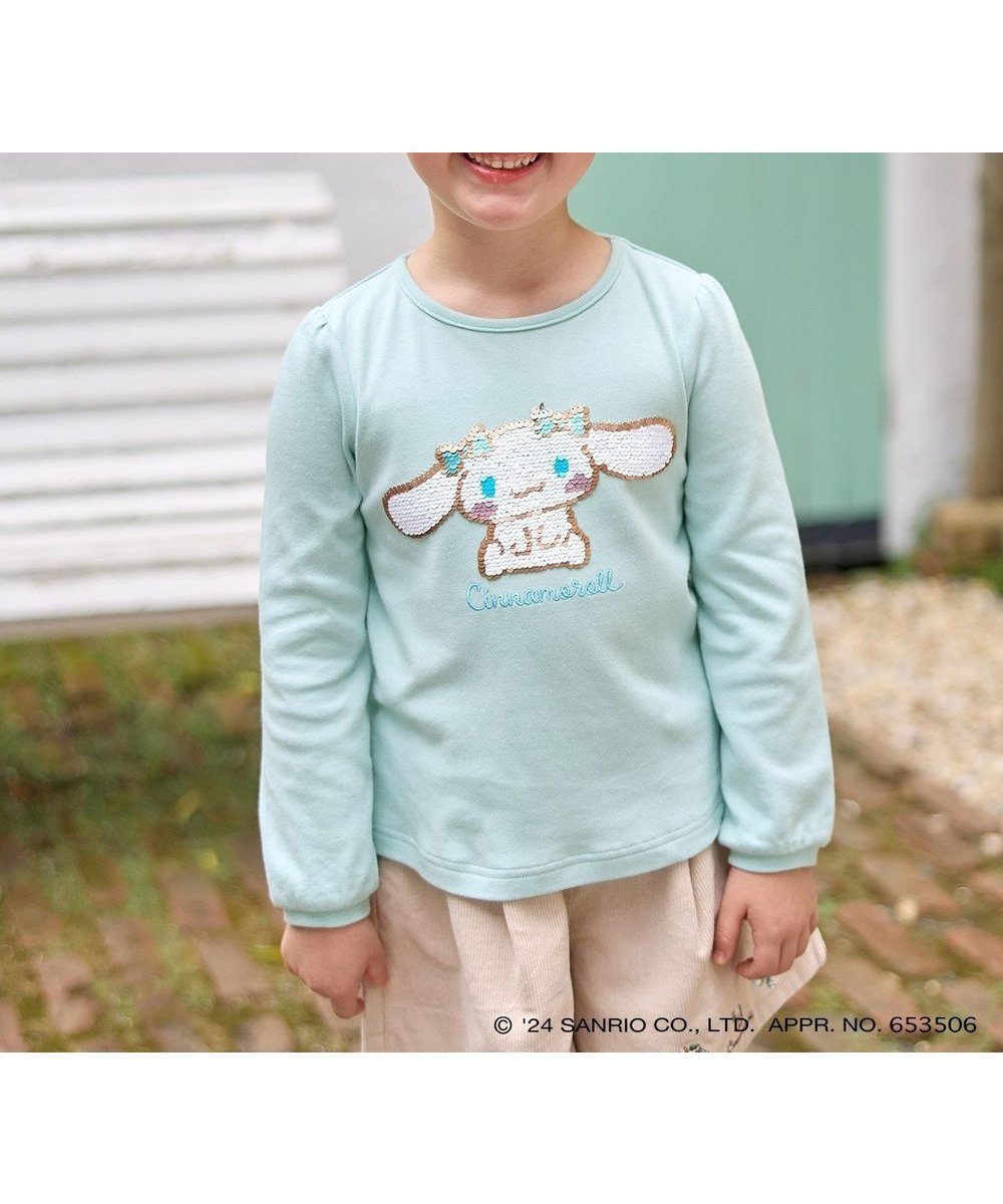 【エニファム/any FAM / KIDS】の【any FAM×サンリオキャラクターズ】ミラクルスパンコール長袖Tシャツ インテリア・キッズ・メンズ・レディースファッション・服の通販 founy(ファニー) 　ファッション　Fashion　キッズファッション　KIDS　トップス・カットソー　Tops/Tees/Kids　カットソー　Cut And Sew　キャラクター　Character　キュロット　Culottes　コーデュロイ　Corduroy　スパンコール　Sequins　長袖　Long Sleeve　モチーフ　Motif　冬　Winter　A/W・秋冬　Aw・Autumn/Winter・Fw・Fall-Winter　ミント×シナモロール|ID: prp329100004195808 ipo3291000000031671583