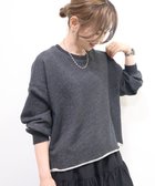 【アメリカンホリック/AMERICAN HOLIC】のラメ裏毛ショートスウェット Dark Gray Mixture|ID: prp329100004199313 ipo3291000000029254578