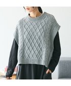 【クラフトスタンダードブティック/CRAFT STANDARD BOUTIQUE】の洗える/2WAYケーブルニットリボンベスト Gray|ID: prp329100004199542 ipo3291000000030954455