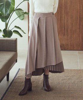 【アースミュージックアンドエコロジー/earth music&ecology】のミックスプリーツスカート 人気、トレンドファッション・服の通販 founy(ファニー) ファッション Fashion レディースファッション WOMEN スカート Skirt プリーツスカート Pleated Skirts A/W・秋冬 Aw・Autumn/Winter・Fw・Fall-Winter おすすめ Recommend シンプル Simple フェミニン Feminine プリーツ Pleats ヘムライン Hemline ポケット Pocket ラップ Wrap |ID:prp329100004199620