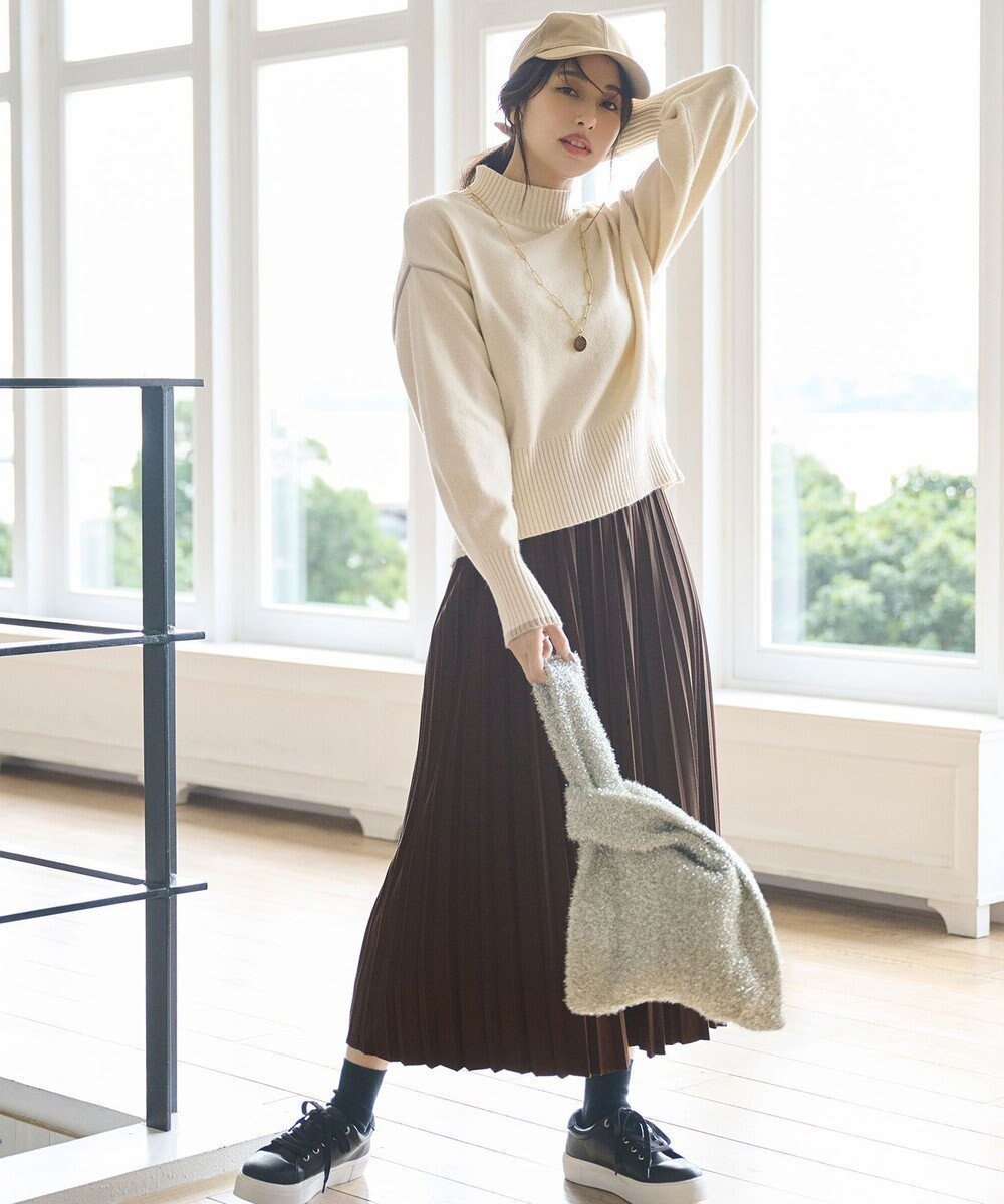 【エニィ スィス/any SiS】の【洗える・2SET】ボリューム ニット × スエードライク スカート セット 人気、トレンドファッション・服の通販 founy(ファニー)  ファッション Fashion レディースファッション Fashion for Women セットアップ Matching Sets スカート・ミニ/ミディ/マキシ Skirts / Mini, Midi & Maxi Skirts エレガント 上品 Elegant スリット Slit, Slit Detail スリーブ Sleeve, Long Sleeve / Short Sleeve セットアップ Set-Up, Coordinated Outfit トレンド Trend, Trending Now バランス Balance, Style Balance プリーツ Pleats, Pleated ミドル Middle Length, Mid Height 洗える Machine Washable A/W・秋冬 Autumn/Winter  other-1|ID: prp329100004199658 ipo3291000000034297038