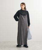 【グリーンパークス/Green Parks】のベロアプリーツキャミワンピース Charcoal Gray|ID:prp329100004199659