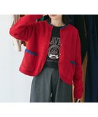 【クラフトスタンダードブティック/CRAFT STANDARD BOUTIQUE】のキナリノコラボ/洗える配色モールニットカーディガン/24AW Red|ID: prp329100004199663 ipo3291000000031892191