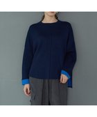 【イェッカ ヴェッカ/YECCA VECCA】のダブルフェイス配色ニット Navy|ID: prp329100004200039 ipo3291000000029820313