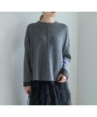 【イェッカ ヴェッカ/YECCA VECCA】のダブルフェイス配色ニット Gray|ID: prp329100004200039 ipo3291000000029820315