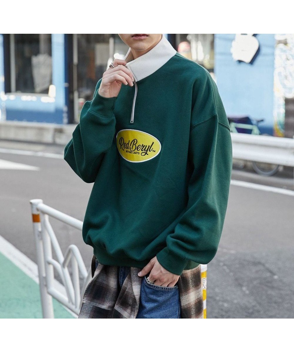 【ウィゴー/WEGO / MEN】のサークルロゴハーフジッププルオーバー 人気、トレンドファッション・服の通販 founy(ファニー) 　ファッション　Fashion　メンズファッション　MEN　トップス・カットソー　Tops/Tshirt/Men　秋　Autumn/Fall　カーゴパンツ　Cargo Pants　サークル　Circle　ショーツ　Shorts　スウェット　Sweat　スマホ　Smartphone　デニム　Denim　トレンド　Trend　ハーフ　Half　フロント　Front　冬　Winter　A/W・秋冬　Aw・Autumn/Winter・Fw・Fall-Winter　再入荷　Restock/Back In Stock/Re Arrival　おすすめ　Recommend　 other-1|ID: prp329100004201061 ipo3291000000029396698