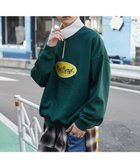 【ウィゴー/WEGO / MEN】のサークルロゴハーフジッププルオーバー ダークグリーン|ID: prp329100004201061 ipo3291000000029396699