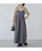 【グリーンパークス/Green Parks】の・SUGARSPOONリボンジャカードキャミワンピ Charcoal Gray|ID:prp329100004208726