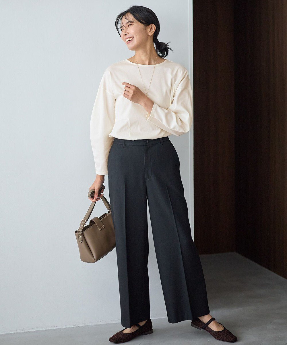 【エニー/ANY】の【洗濯機可/ストレッチ/ウエストゴム/裏起毛】マルチファンクションストレッチワイドパンツ インテリア・キッズ・メンズ・レディースファッション・服の通販 founy(ファニー) 　ファッション　Fashion　レディースファッション　Fashion for Women　パンツ　Pants & Trousers　ストレッチ　Stretch, Stretchy Fabric　センター　Center, Center Line　定番　Standard, Basic Item　人気　Popular, Best Seller　ピーチ　Peach, Soft Touch　ミックス　Mix, Mixed Style　楽ちん　Easy Fit, Comfortable　ワイド　Wide, Wide Fit　A/W・秋冬　Autumn/Winter　おすすめ　Recommended / Our Picks　ブラック|ID: prp329100004208727 ipo3291000000033641373