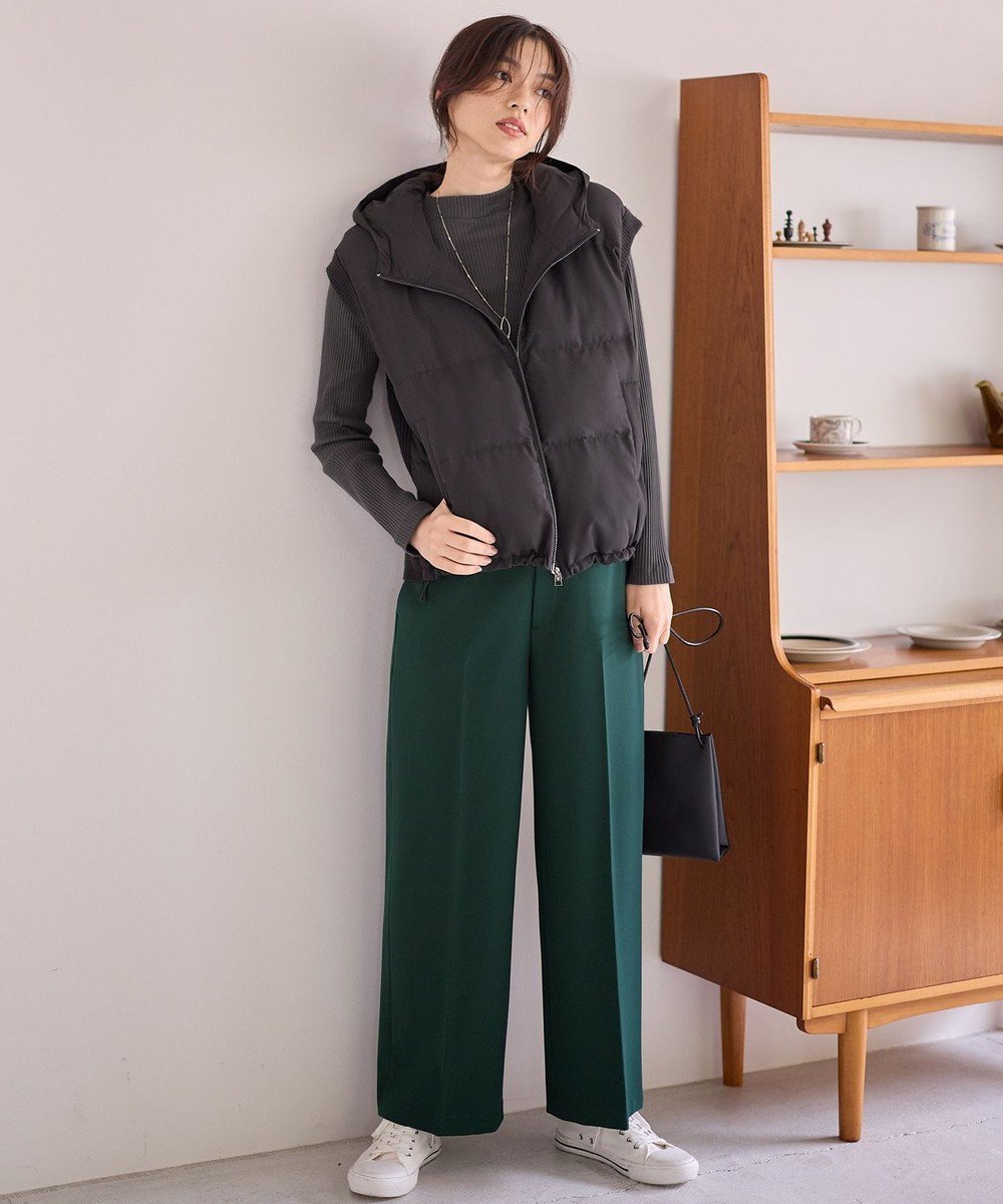 【エニー/ANY】の【洗濯機可/ストレッチ/ウエストゴム/裏起毛】マルチファンクションストレッチワイドパンツ インテリア・キッズ・メンズ・レディースファッション・服の通販 founy(ファニー) 　ファッション　Fashion　レディースファッション　Fashion for Women　パンツ　Pants & Trousers　ストレッチ　Stretch, Stretchy Fabric　センター　Center, Center Line　定番　Standard, Basic Item　人気　Popular, Best Seller　ピーチ　Peach, Soft Touch　ミックス　Mix, Mixed Style　楽ちん　Easy Fit, Comfortable　ワイド　Wide, Wide Fit　A/W・秋冬　Autumn/Winter　おすすめ　Recommended / Our Picks　グリーン|ID: prp329100004208727 ipo3291000000033641375