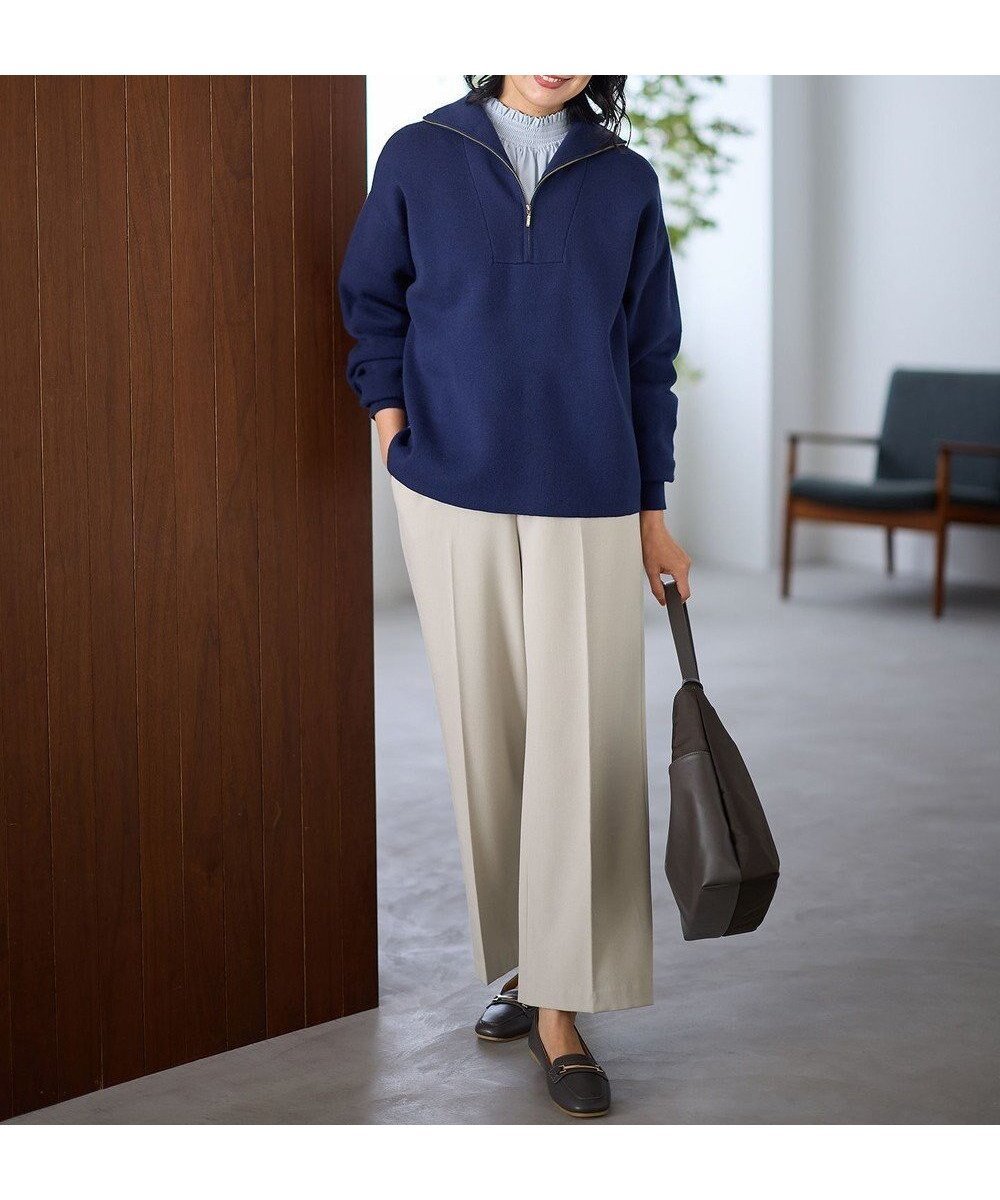 【エニー/ANY】の【洗濯機可/ストレッチ/ウエストゴム/裏起毛】マルチファンクションストレッチワイドパンツ インテリア・キッズ・メンズ・レディースファッション・服の通販 founy(ファニー) 　ファッション　Fashion　レディースファッション　Fashion for Women　パンツ　Pants & Trousers　ストレッチ　Stretch, Stretchy Fabric　センター　Center, Center Line　定番　Standard, Basic Item　人気　Popular, Best Seller　ピーチ　Peach, Soft Touch　ミックス　Mix, Mixed Style　楽ちん　Easy Fit, Comfortable　ワイド　Wide, Wide Fit　A/W・秋冬　Autumn/Winter　おすすめ　Recommended / Our Picks　サンドベージュ|ID: prp329100004208727 ipo3291000000033641376