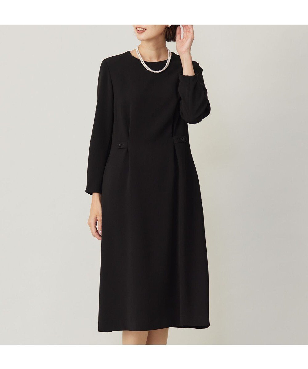 【ジェイ プレス/J.PRESS】の【セットアップ対応・洗える】セラテリーダブルクロス ワンピース インテリア・キッズ・メンズ・レディースファッション・服の通販 founy(ファニー) 　ファッション　Fashion　レディースファッション　Fashion for Women　ワンピース　Dresses　ジャケット　Jacket, Outerwear　ストレッチ　Stretch, Stretchy Fabric　セットアップ　Set-Up, Coordinated Outfit　ポケット　Pocket, Pocket Detail　洗える　Machine Washable　A/W・秋冬　Autumn/Winter　ブラック系|ID: prp329100004208732 ipo3291000000033408823