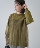 【グリーンパークス/Green Parks】のチュールドッキングプルオーバー 人気、トレンドファッション・服の通販 founy(ファニー) ファッション Fashion レディースファッション WOMEN トップス・カットソー Tops/Tshirt ニット Knit Tops プルオーバー Pullover NEW・新作・新着・新入荷 New Arrivals A/W・秋冬 Aw・Autumn/Winter・Fw・Fall-Winter おすすめ Recommend ギャザー Gather セーター Sweater チュール Tulle ドッキング Docking ビスチェ Bustier フェミニン Feminine ポケット Pocket thumbnail Khaki|ID: prp329100004208771 ipo3291000000029179373