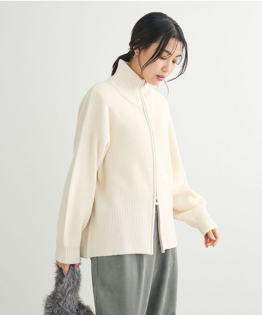 【グリーンパークス/Green Parks】のZIP付き畦ニットチュニック 人気、トレンドファッション・服の通販 founy(ファニー) 　ファッション　Fashion　レディースファッション　WOMEN　ワンピース　Dress　チュニック　Tunic　A/W・秋冬　Aw・Autumn/Winter・Fw・Fall-Winter　おすすめ　Recommend　シンプル　Simple　チュニック　Tunic　フロント　Front　ヘムライン　Hemline　ポケット　Pocket　畦　Ridge　 other-1|ID: prp329100004208799 ipo3291000000029279932