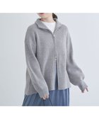 【グリーンパークス/Green Parks】のZIP付き畦ニットチュニック Gray Mixture|ID: prp329100004208799 ipo3291000000029279934