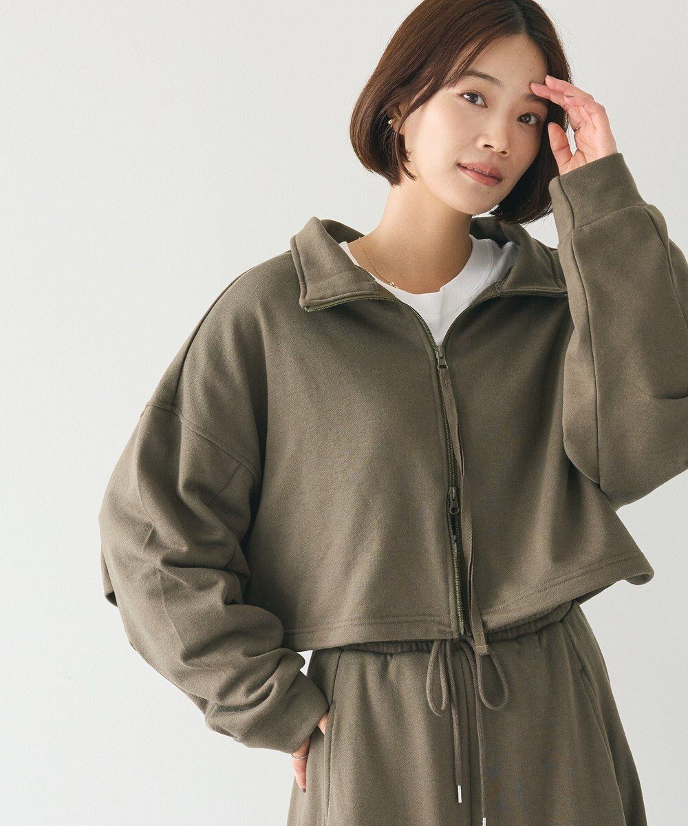 【クラフトスタンダードブティック/CRAFT STANDARD BOUTIQUE】の【WEB限定】裏毛ダブルジップショートスウェット/24AW インテリア・キッズ・メンズ・レディースファッション・服の通販 founy(ファニー) 　ファッション　Fashion　レディースファッション　WOMEN　トップス・カットソー　Tops/Tshirt　パーカ　Sweats　スウェット　Sweat　今季　This Season　ショート　Short　スウェット　Sweat　セットアップ　Set Up　トレンド　Trend　ドローコード　Draw Cord　フレア　Flare　ポケット　Pocket　ワイド　Wide　A/W・秋冬　Aw・Autumn/Winter・Fw・Fall-Winter　NEW・新作・新着・新入荷　New Arrivals　2024年　2024　2024-2025秋冬・A/W　Aw/Autumn/Winter/Fw/Fall/2024-2025　Khaki|ID: prp329100004208831 ipo3291000000029180366