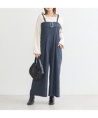 【アースミュージックアンドエコロジー/earth music&ecology】のベルトベアサロペット Stripe Navy|ID:prp329100004208836