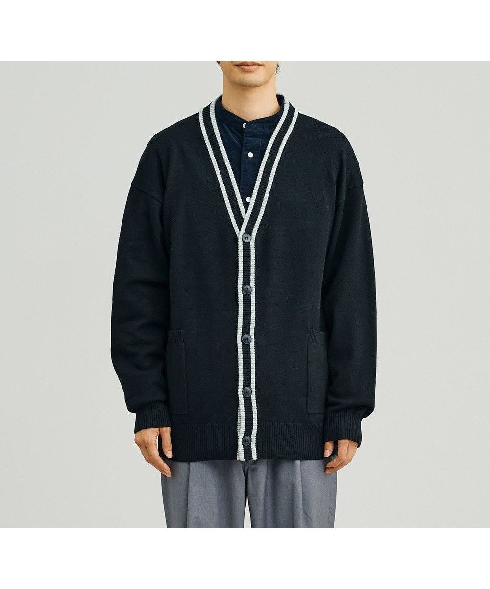 【ジェイプレスヨークストリート/J.PRESS YORK STREET】の【UNISEX】ANTI PILLING WOOL Vネックカーディガン インテリア・キッズ・メンズ・レディースファッション・服の通販 founy(ファニー) 　ファッション　Fashion　レディースファッション　WOMEN　トップス・カットソー　Tops/Tshirt　カーディガン　Cardigans　Vネック　V-Neck　ユニセックス　Unisex　カーディガン　Cardigan　ストレッチ　Stretch　ボトム　Bottom　A/W・秋冬　Aw・Autumn/Winter・Fw・Fall-Winter　ブラック系|ID: prp329100004210735 ipo3291000000031971878